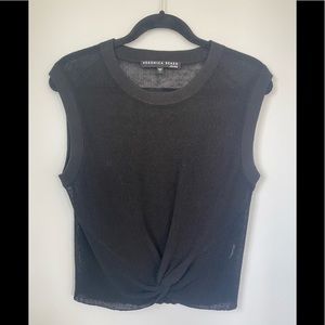 Veronica Beard Linen Crew Neck Top